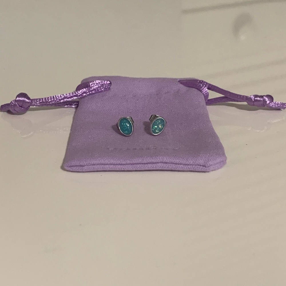 Forever 21 Silver/Turquoise Stud Earrings
